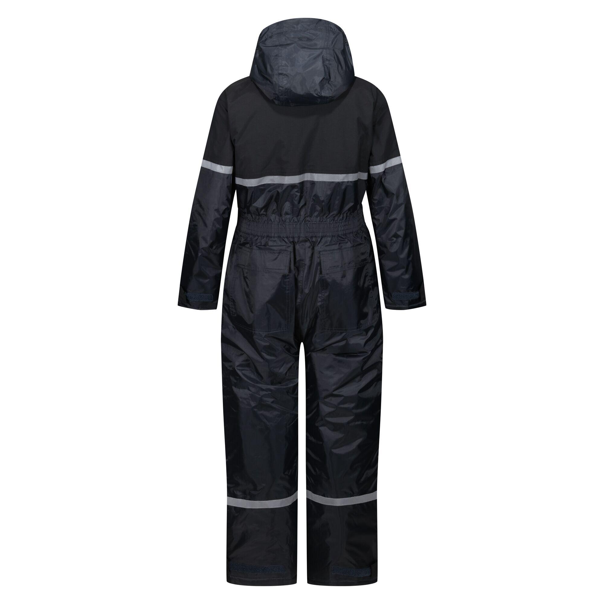 Childrens/Kids Rancher Waterproof Jumpsuit (Navy/Black) 2/3