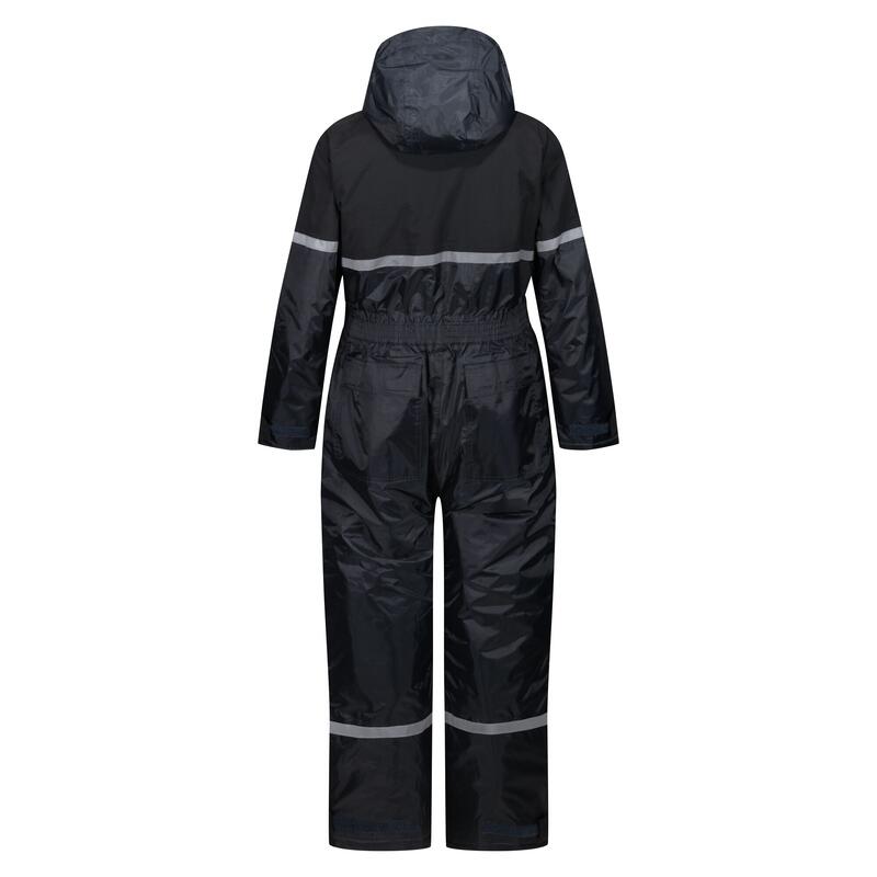 Waterdichte jumpsuit voor kinderen/Kinderen (Marine / Zwart)