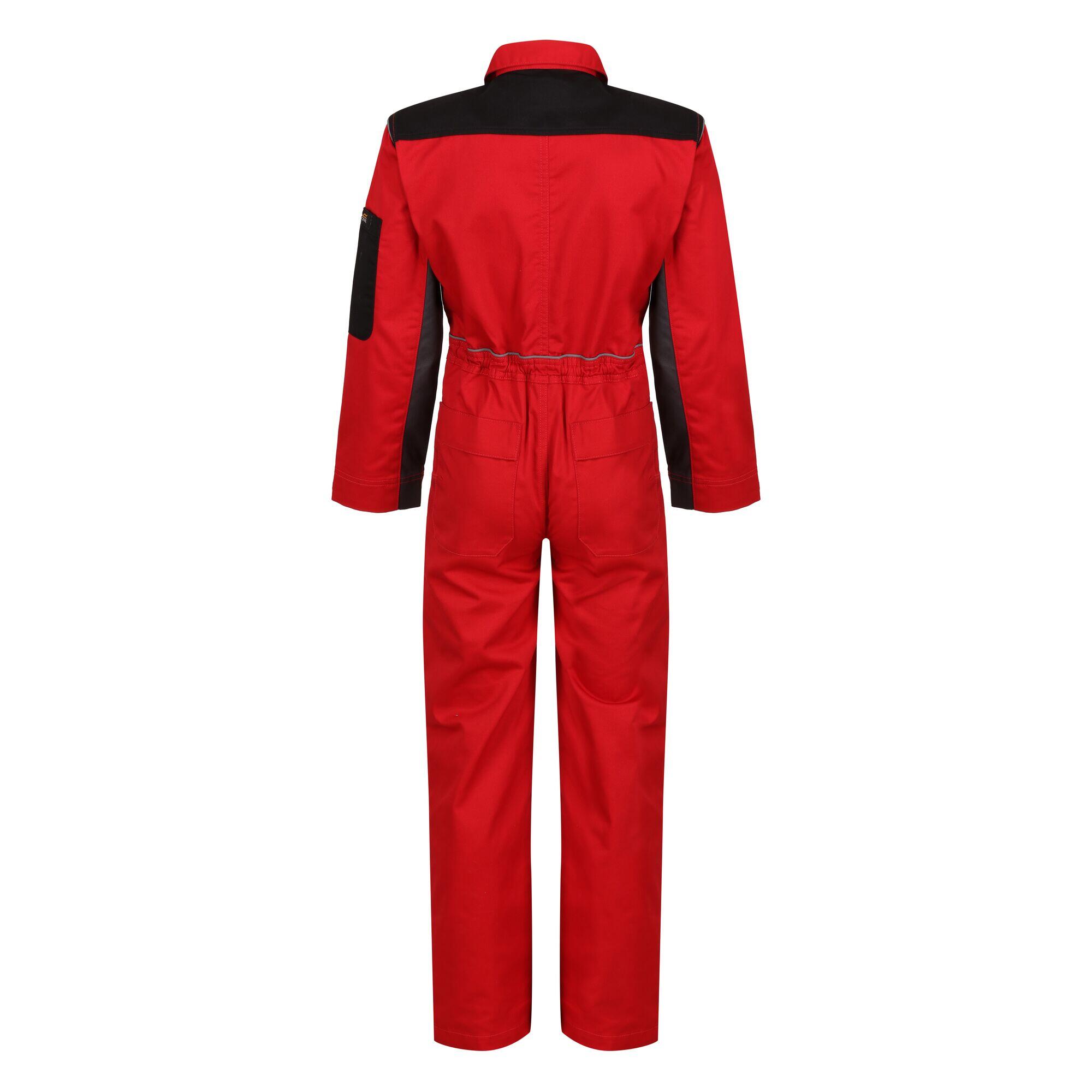 Childrens/Kids Contrast Snap Fit Jumpsuit (Classic Red/Black) 2/4