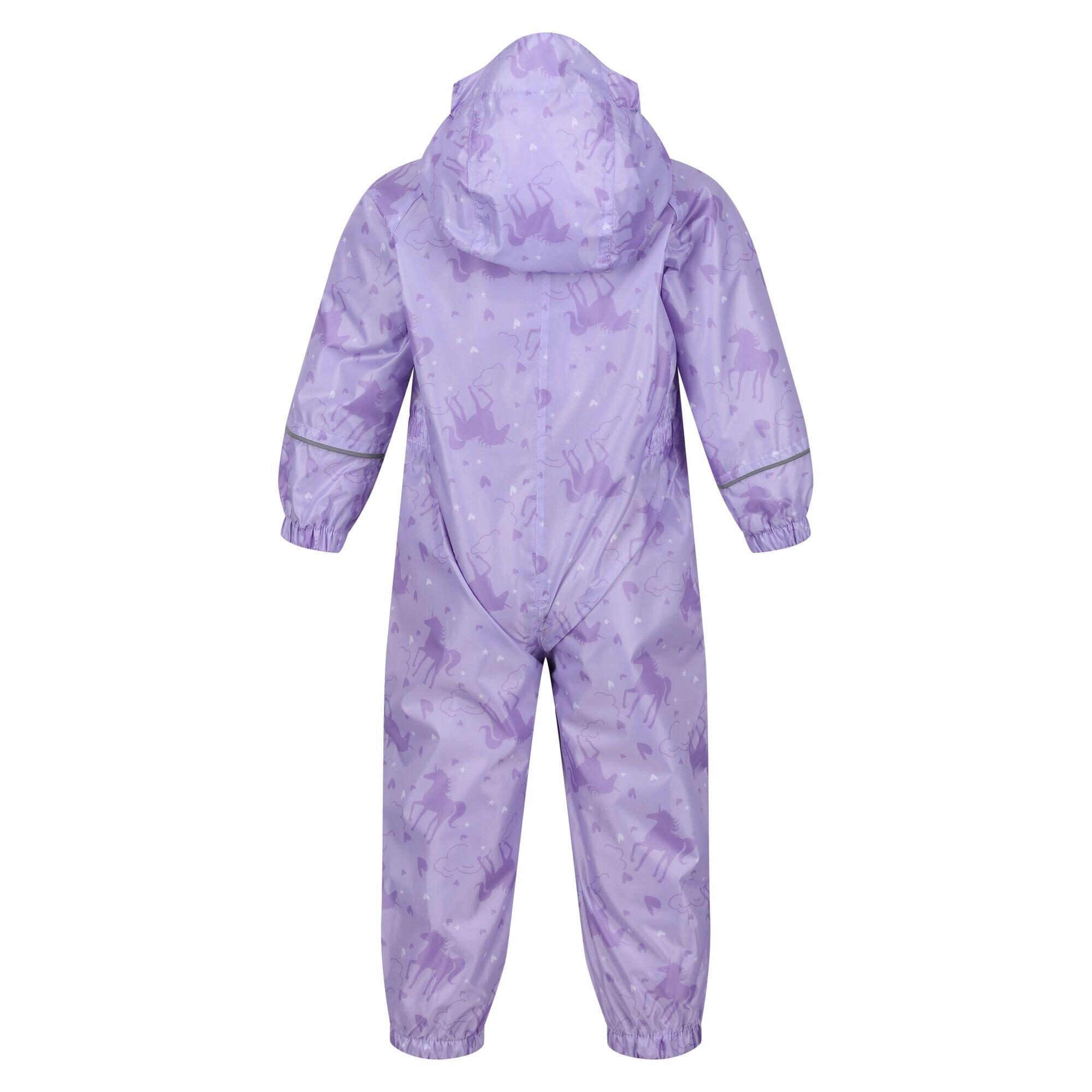 Childrens/Kids Pobble Unicorn Waterproof Puddle Suit (Pansy) 2/5
