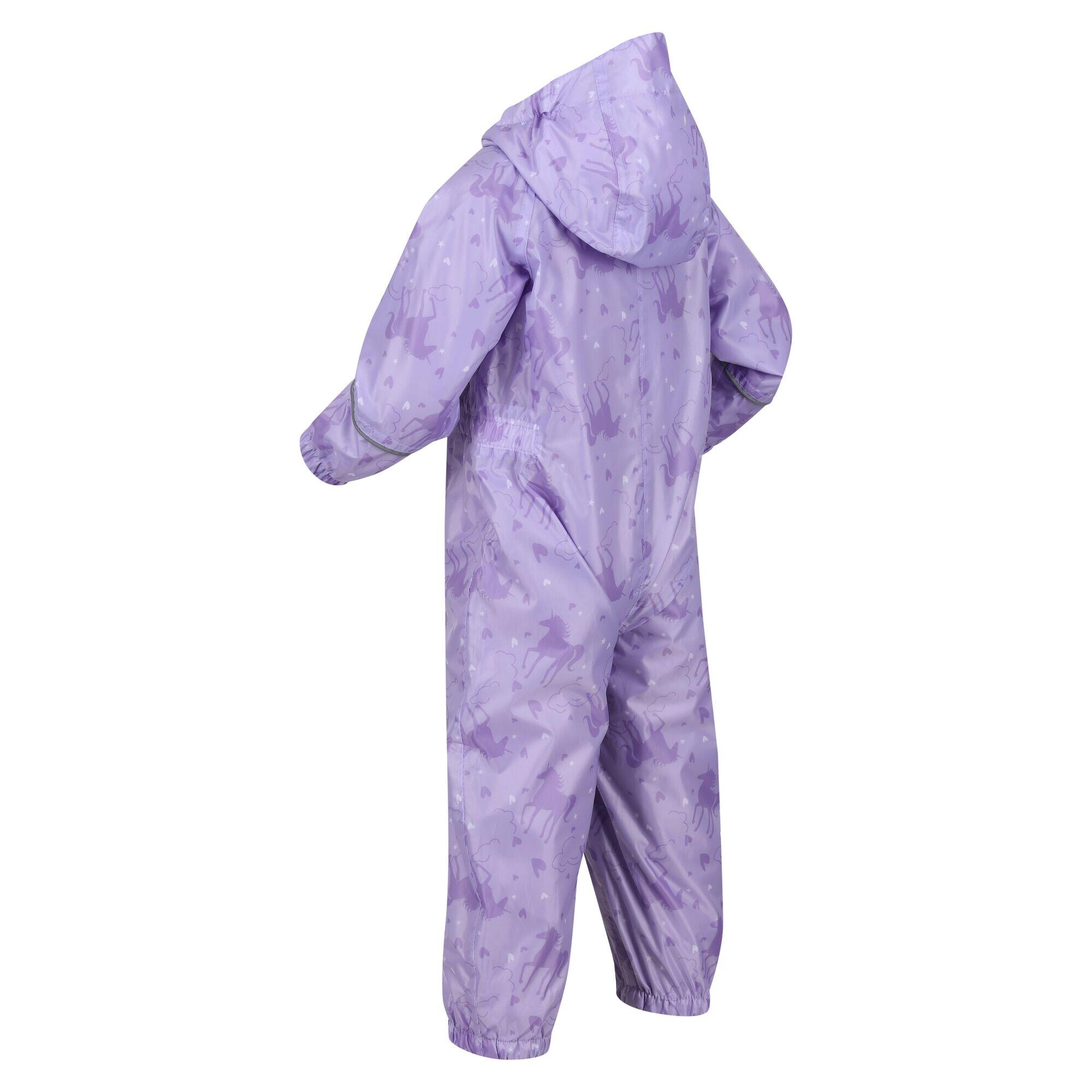Childrens/Kids Pobble Unicorn Waterproof Puddle Suit (Pansy) 3/5