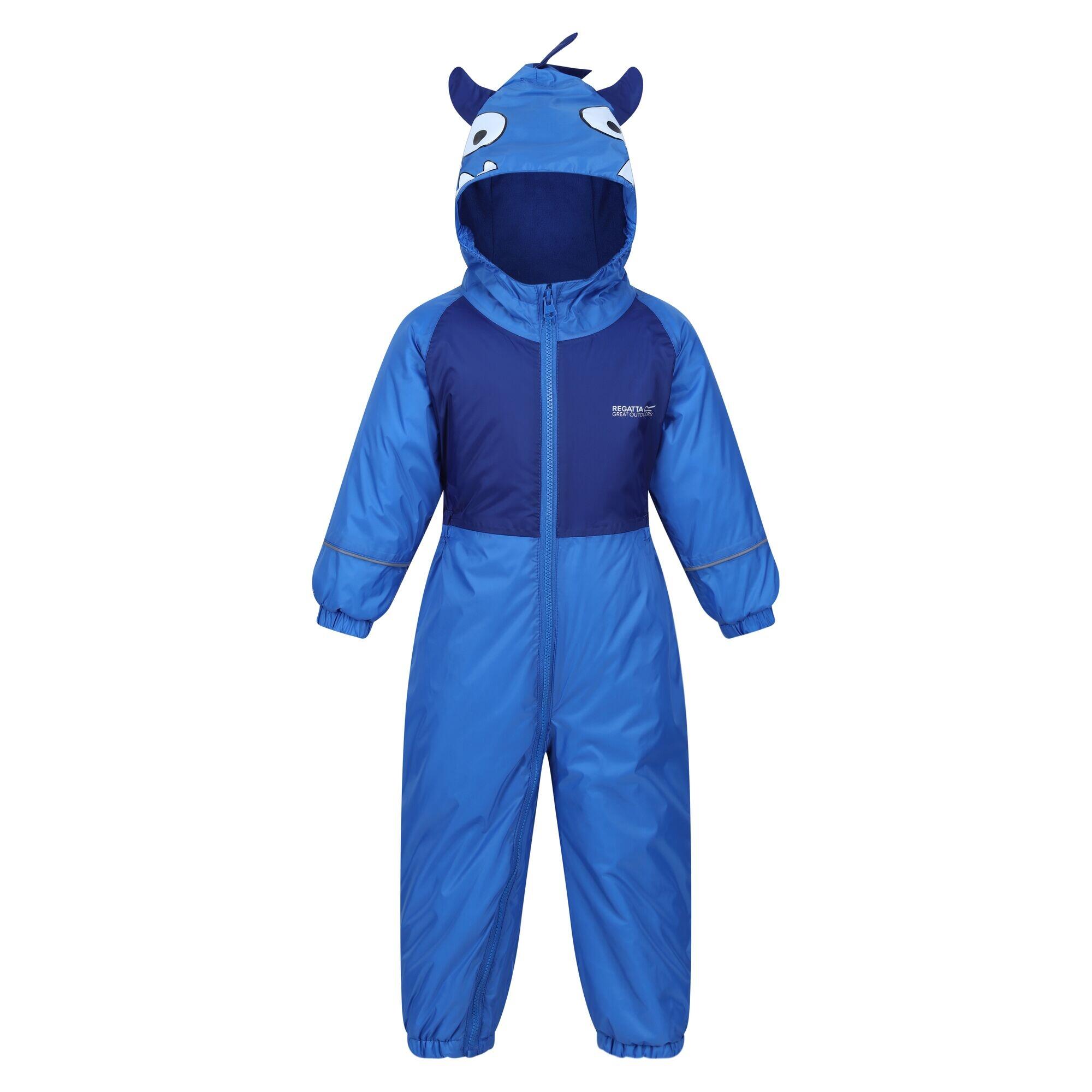 REGATTA Childrens/Kids Mudplay III Monster Waterproof Puddle Suit (Strong Blue/New