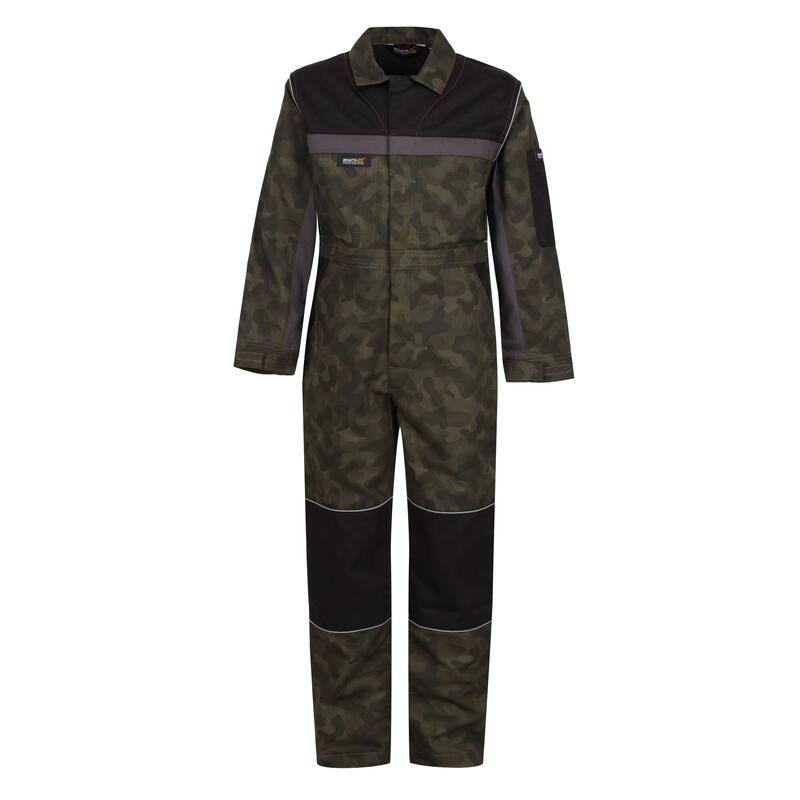 Kinder/Kinder Camouflage Jumpsuit (Groen/zwart)