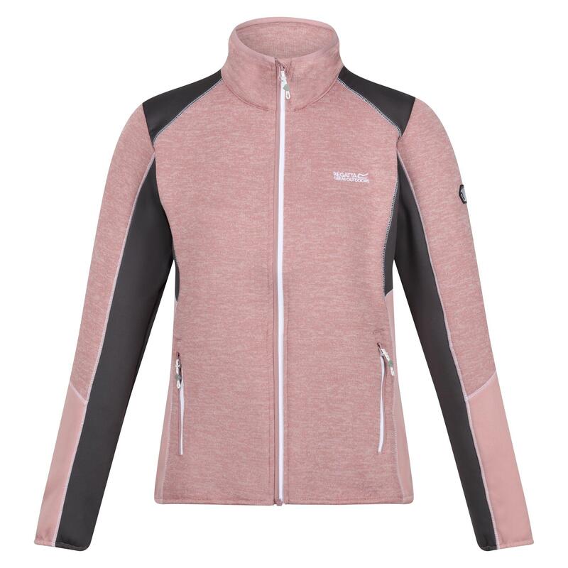 Dames Lindalla V Extol Stretch Full Zip Fleecejack (Dusky Rose/Seal Grey)