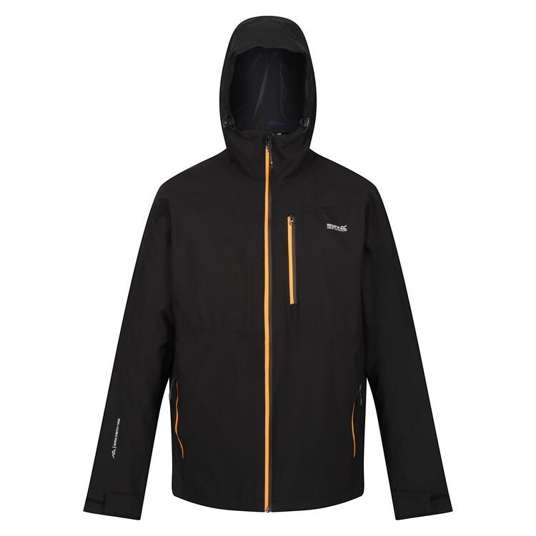 Chaqueta Impermeable Wentwood VIII para Hombre Negro, Pimienta Naranja