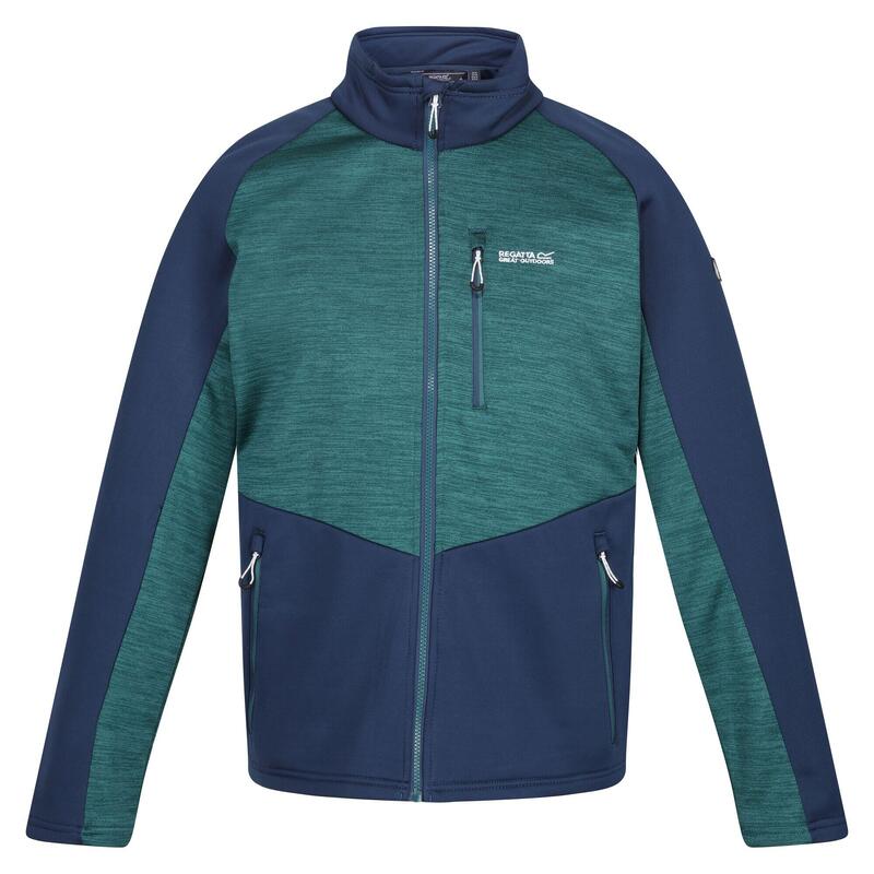 Giacca Soft Shell Uomo Regatta Farson II Blu Ammiraglio Verde Pacifico