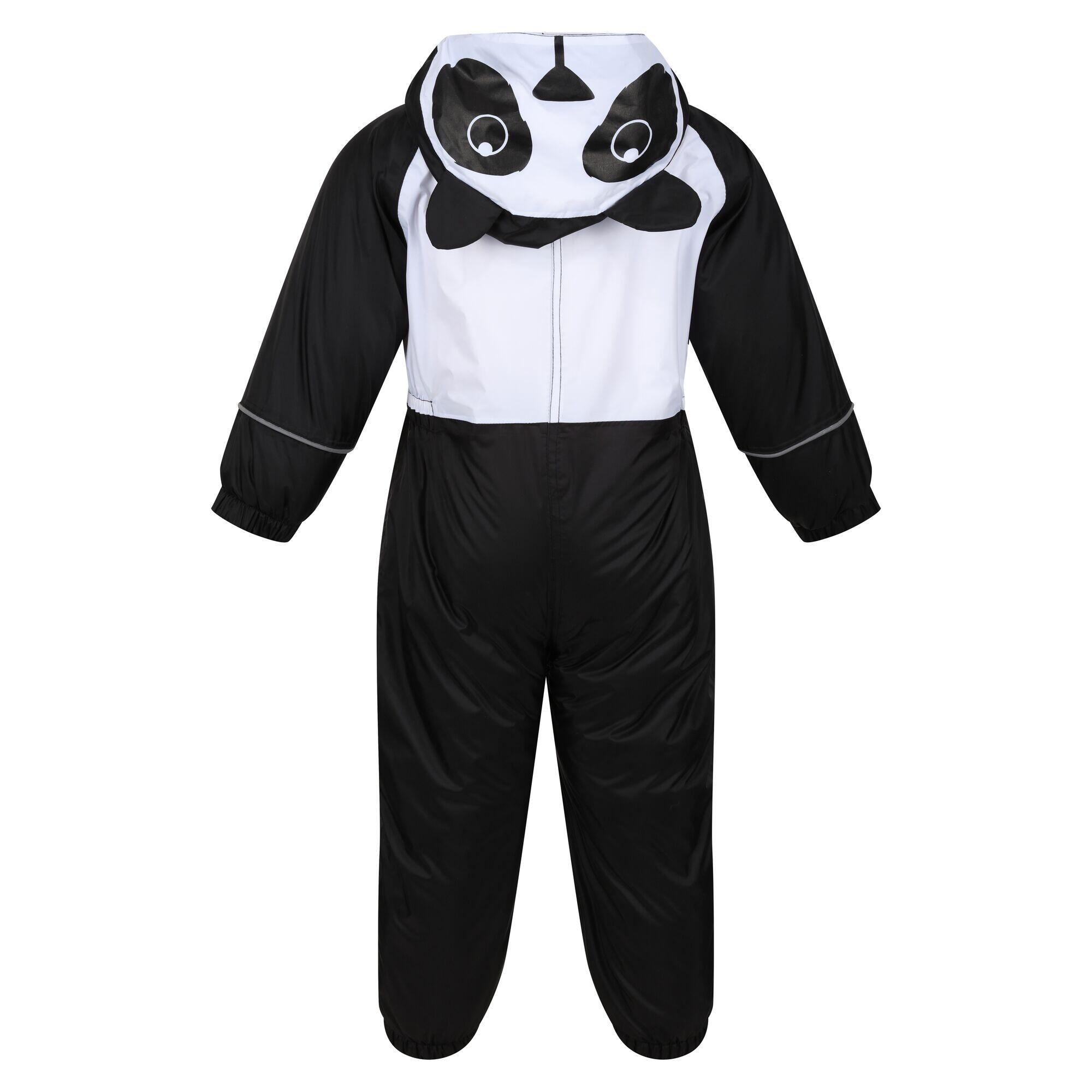 Childrens/Kids Mudplay III Panda Waterproof Puddle Suit (Black/White) 2/4