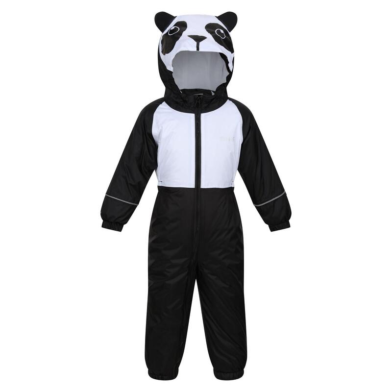 Kinderen/Kinderen Mudplay III Panda Waterdicht Puddle Suit (Zwart/Wit)