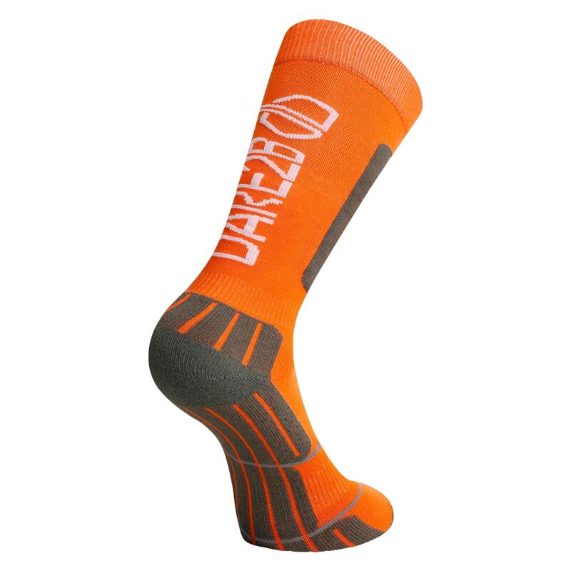 Chaussettes de ski Homme (Orange / Vert lichen foncé)