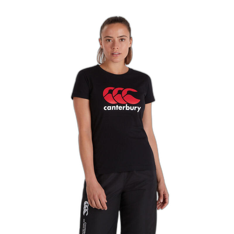 T-shirt con logo femminile Canterbury