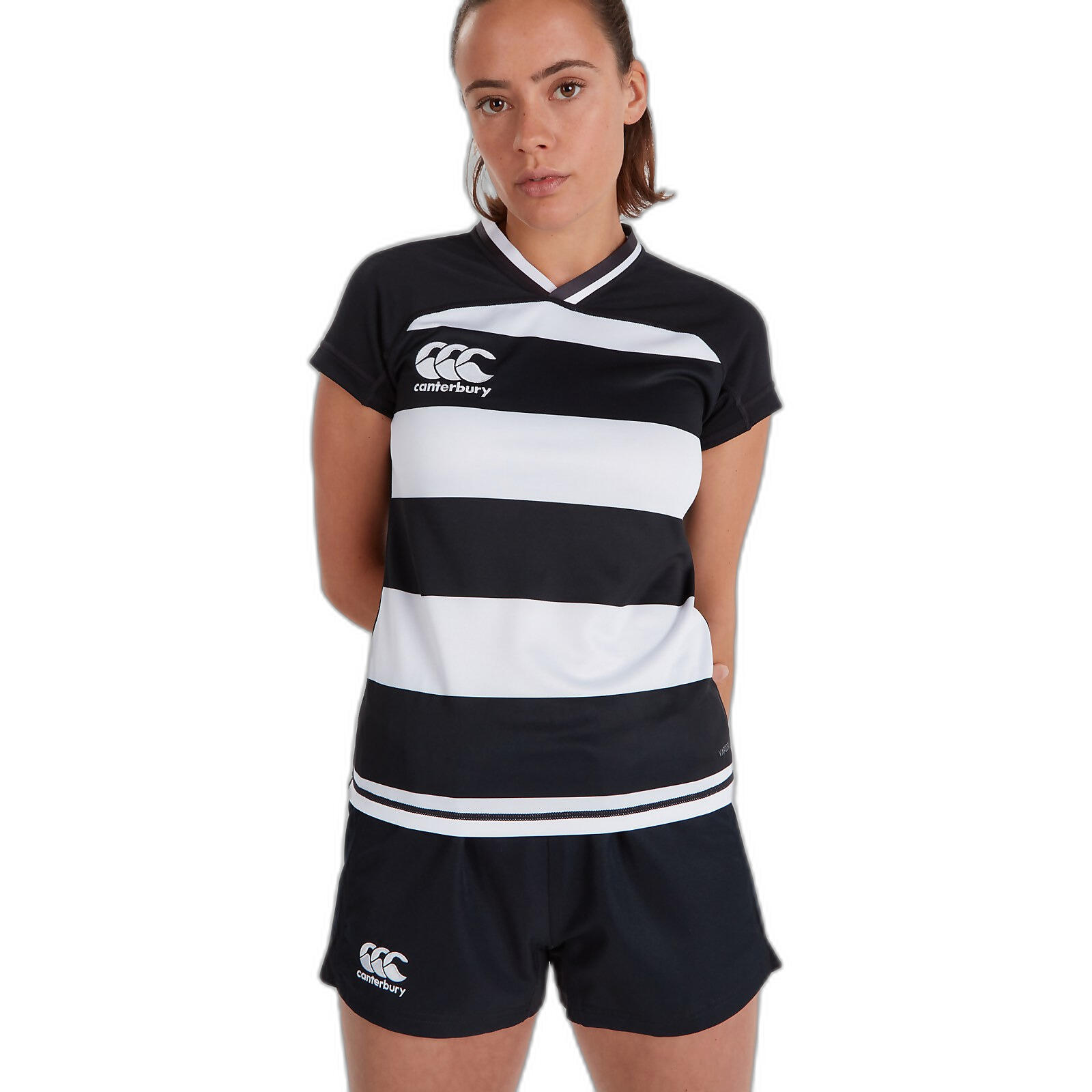 Maglia Da Rugby Canterbury Vapodri Evader Bambini - Tecnologia Asciugatura Rapida, Design A Cerchi, Blau Navy/Bianco - Foto 10