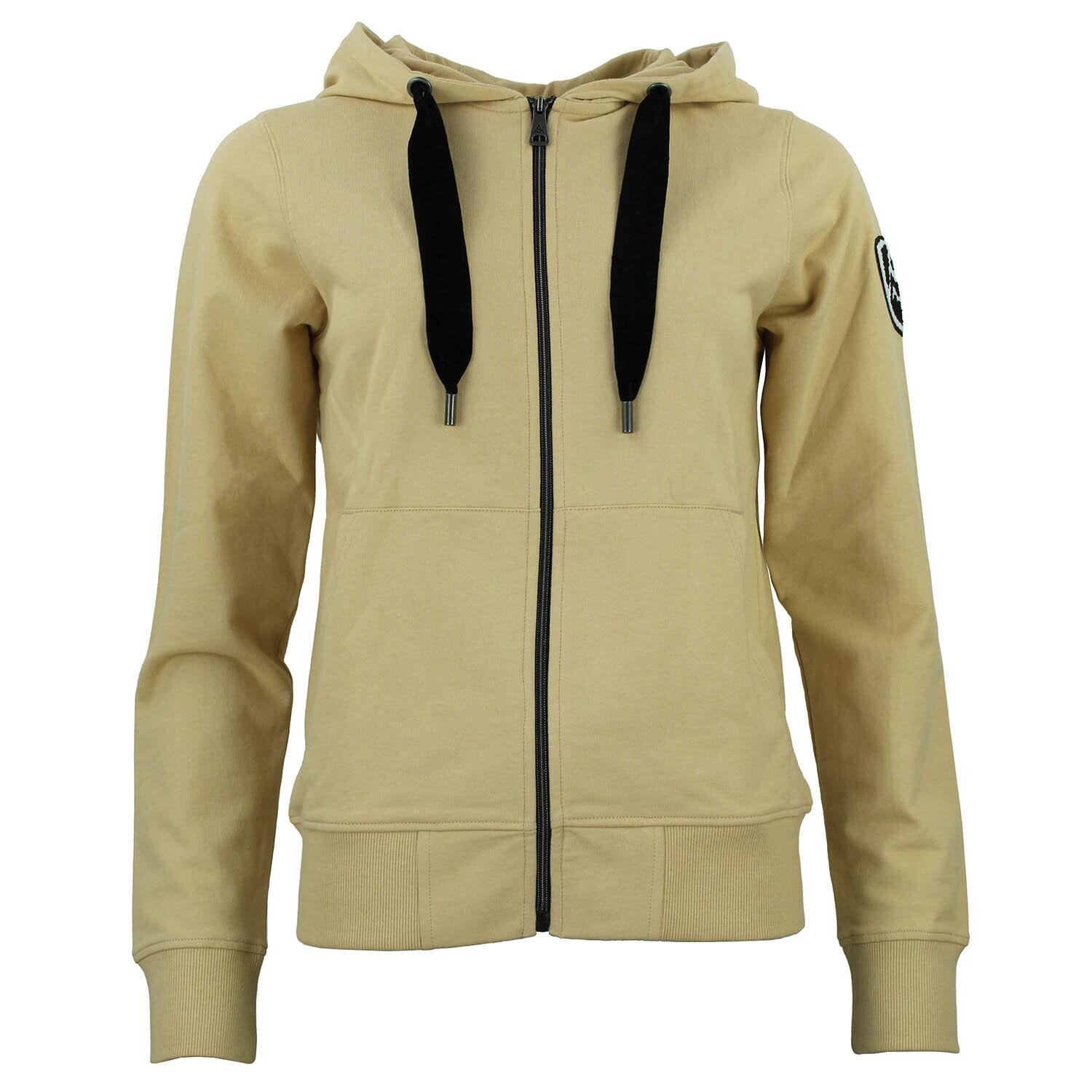 PEAK MOUNTAIN Felpa da donna in cotone con zip integrale Peak Mountain French Terry