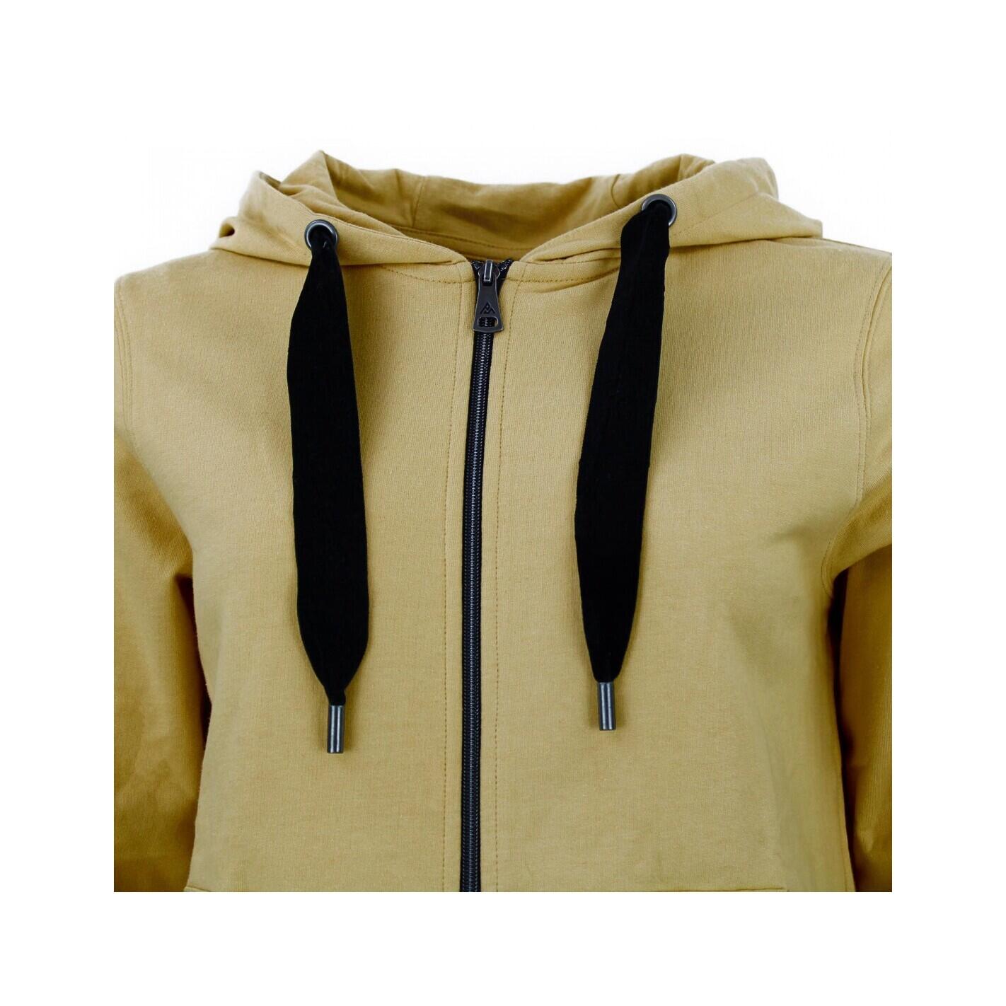 Sweatshirt Baumwolle Full Zip Damen Peak Mountain French Terry 4/4