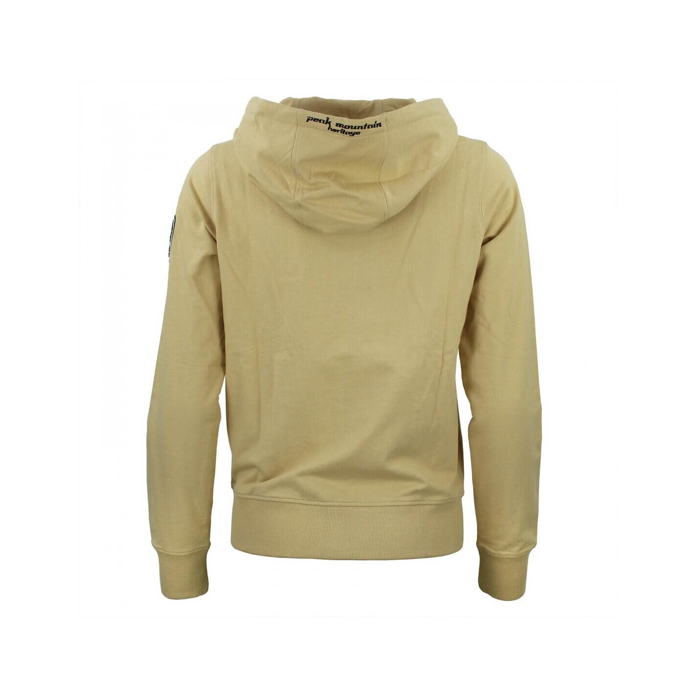Sweatshirt Baumwolle Full Zip Damen Peak Mountain French Terry 3/4