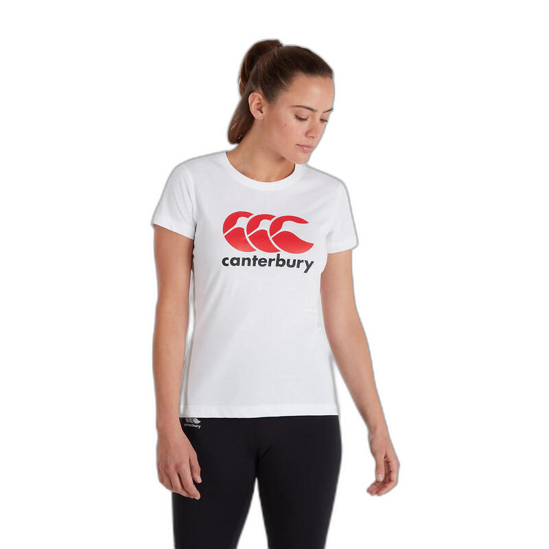 T-shirt con logo femminile Canterbury