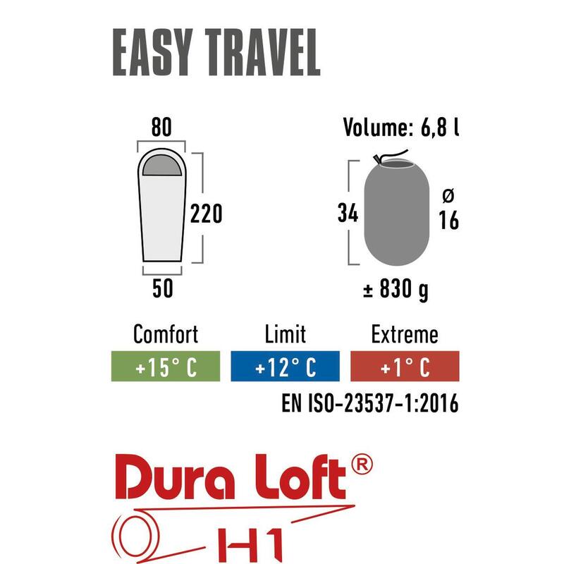 High Peak Easy Travel, comfortdekenslaapzak met capuchon