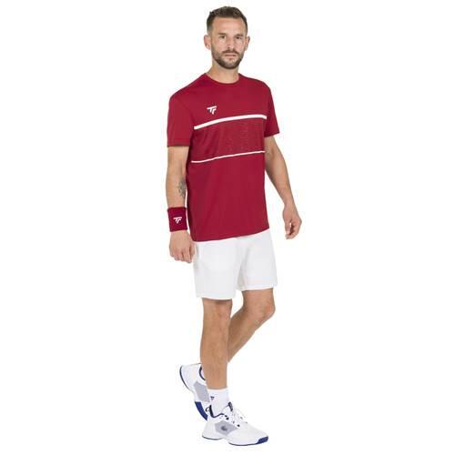 Koszulka tenisowa męska z krótkim rękawem Tecnifibre Team Tech Tee cardinal