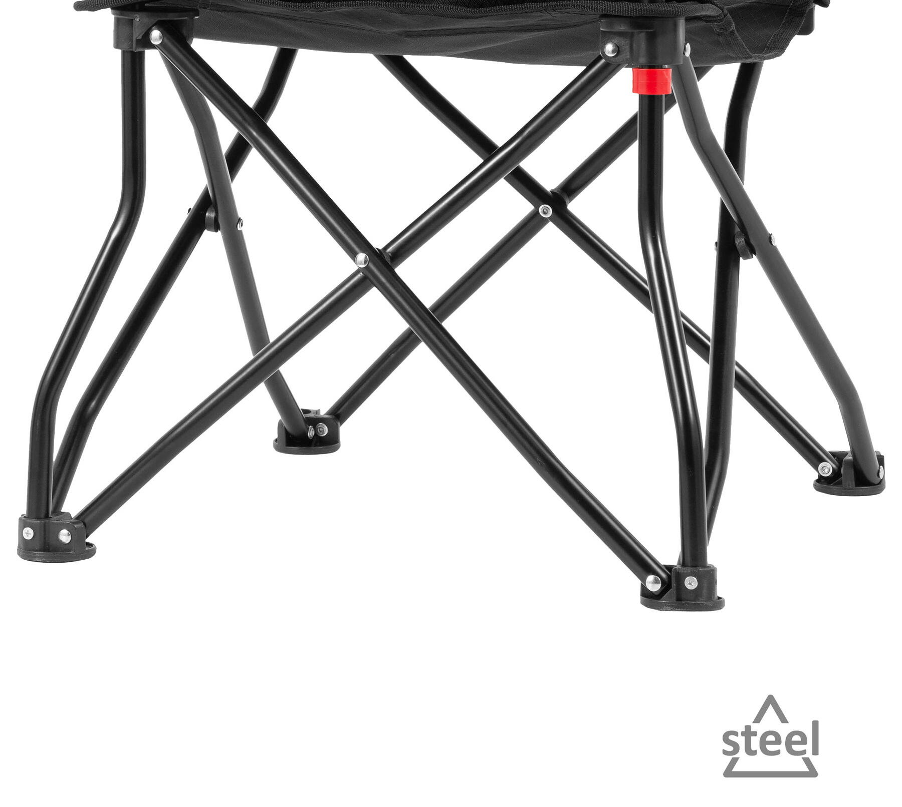 Brunner silla plegable camping con brazos y estructura antideslizante gris y neg 4/4