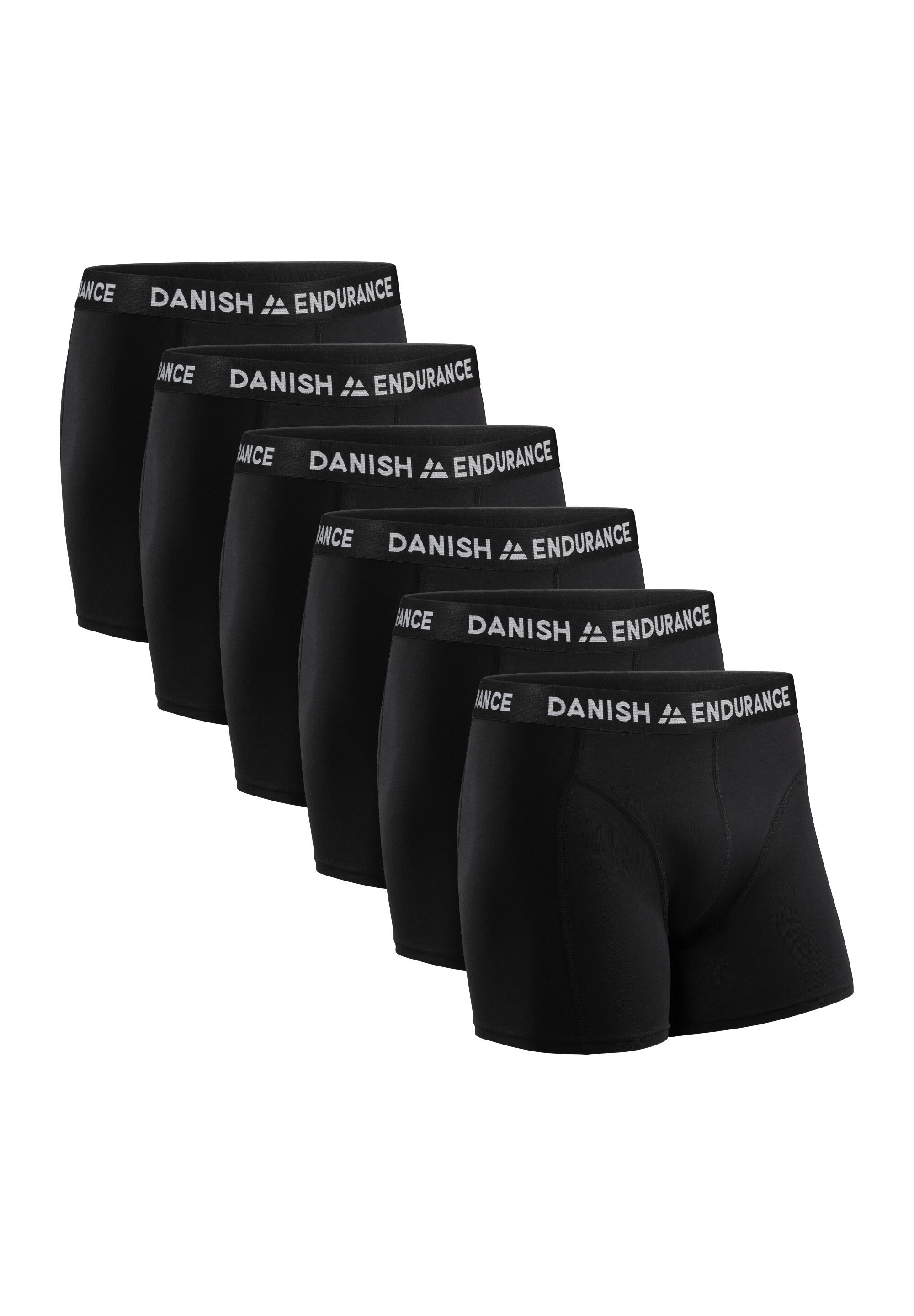 DANISH ENDURANCE Boxershorts Classic Trunks schwarz atmungsaktiv hygienisch multifunktional