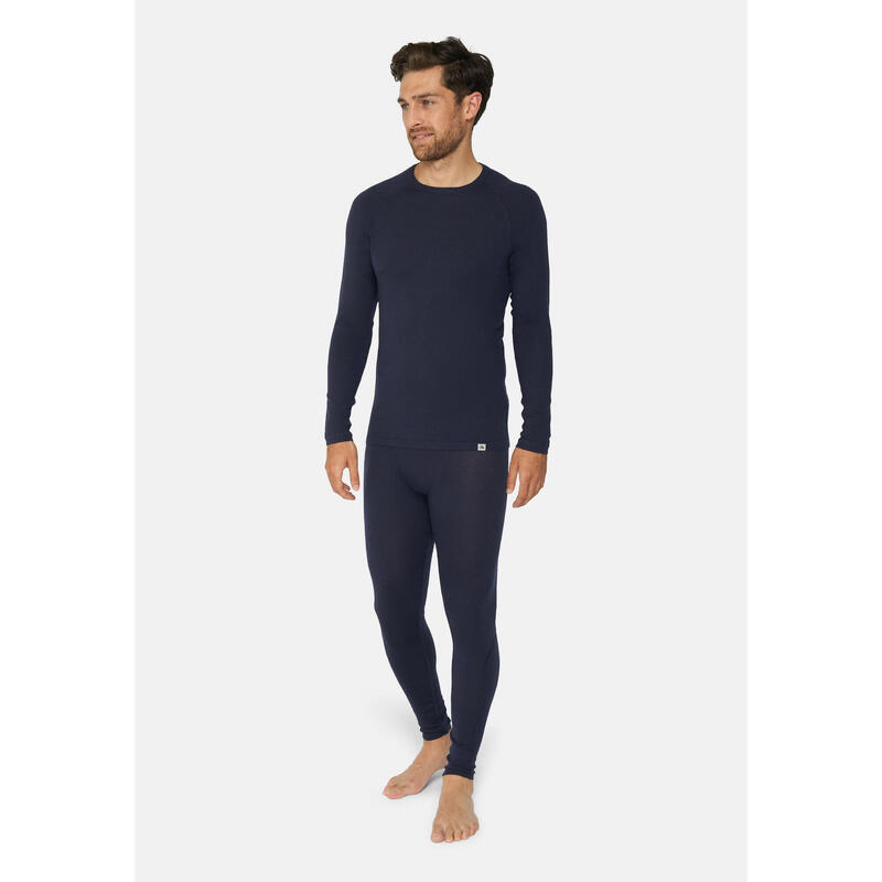 Thermounterwäsche Merino Thermo-Unterwäsche Set für Herren dunkelblau