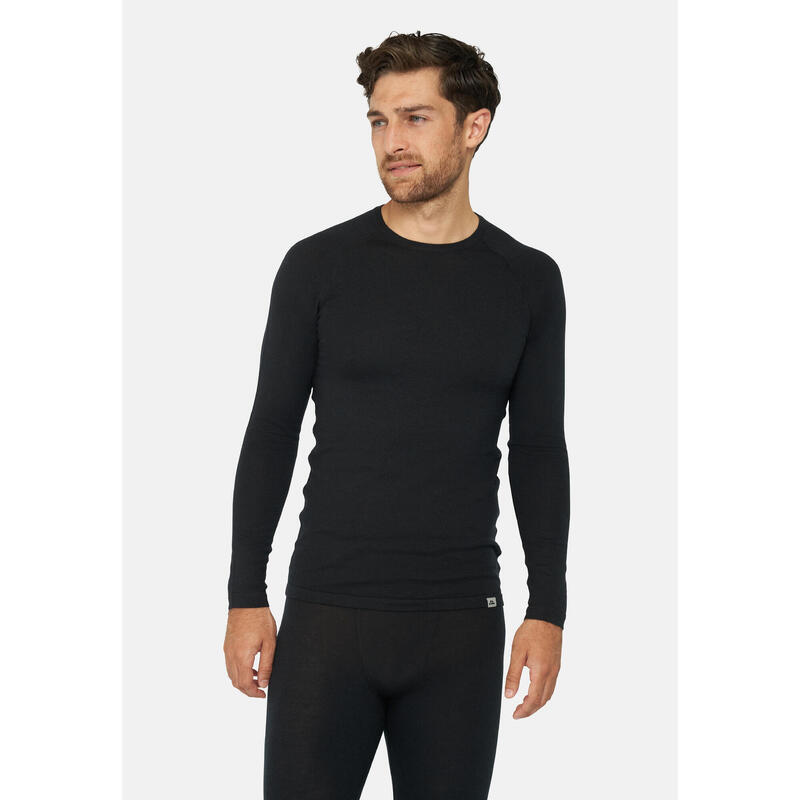 Thermounterwäsche Merino Thermo-Unterwäsche Set für Herren schwarz