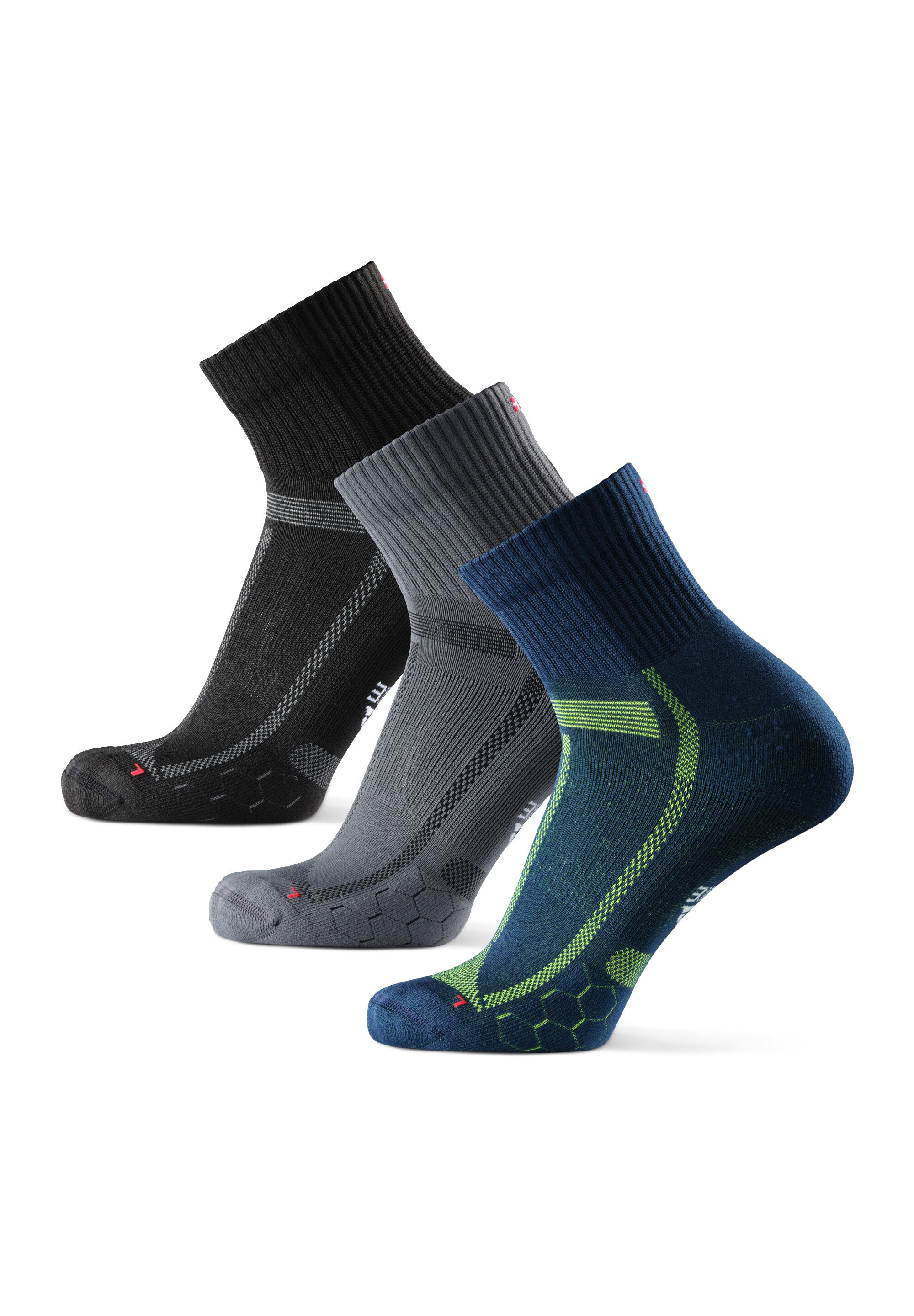 Chaussettes de course longue distance 3 paires Respirantes et Rembourrées 4/5