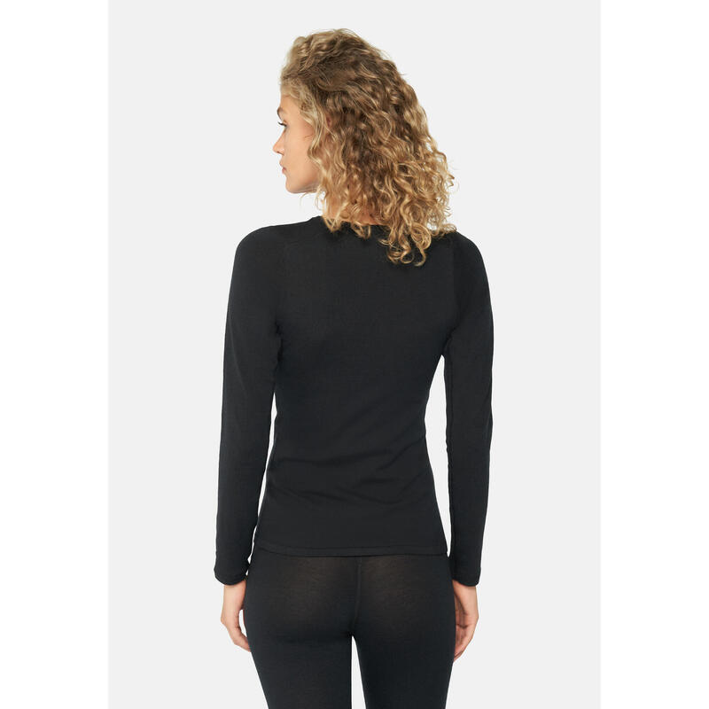 Funktionsshirt Damen Merino Funktionsshirt schwarz