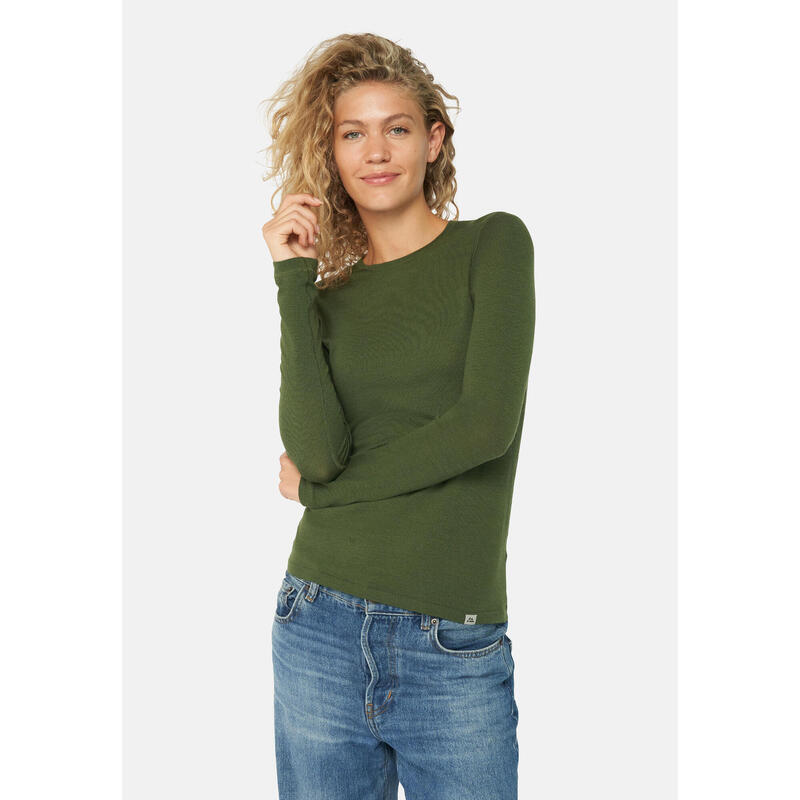 Funktionsshirt Damen Merino Funktionsshirt grün