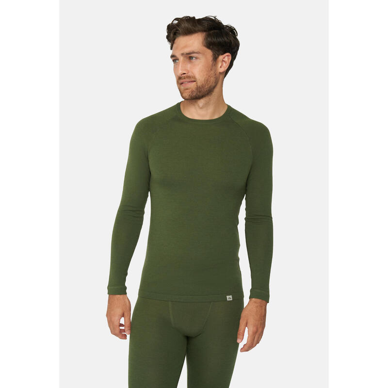 Thermounterwäsche Merino Thermo-Unterwäsche Set für Herren grün atmungsaktiv