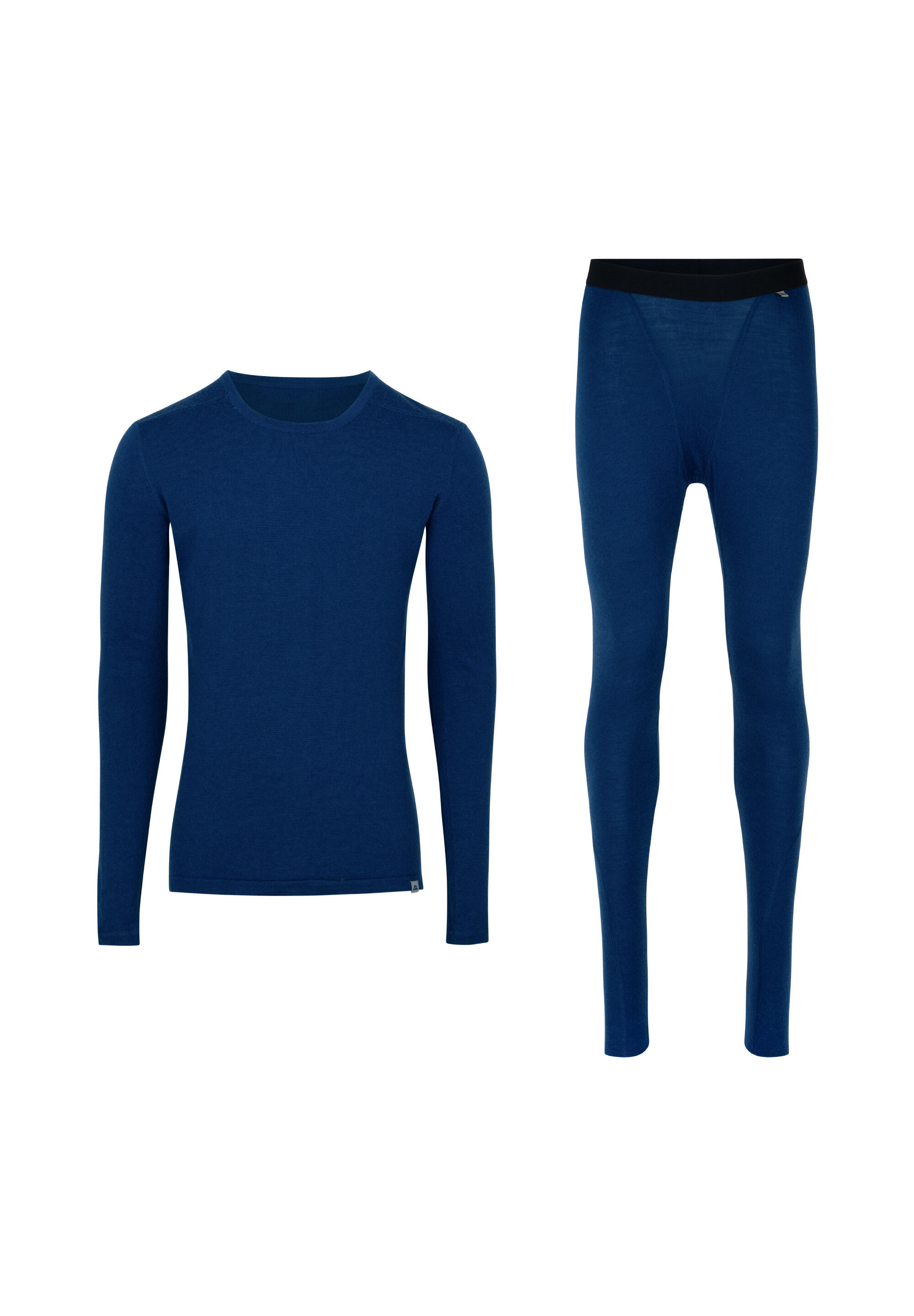DANISH ENDURANCE Baselayer-Set Merino Baselayer blau atmungsaktiv hautfreundlich glatt