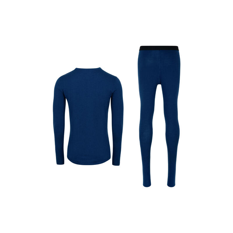 Thermounterwäsche Merino Thermo-Unterwäsche Set für Herren blau atmungsaktiv