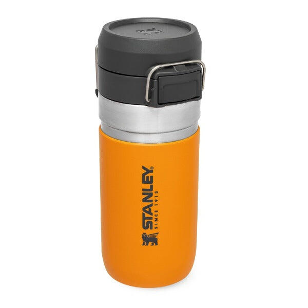 Waterfles Thermosfles 0,47L Wandelen Fitness RVS Drinkfles - Deksel Met Drukknop