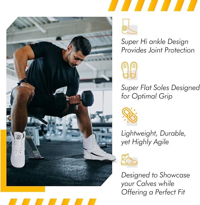 Unisex Super High Bodybuilding Weightlifting Shoe 3/4