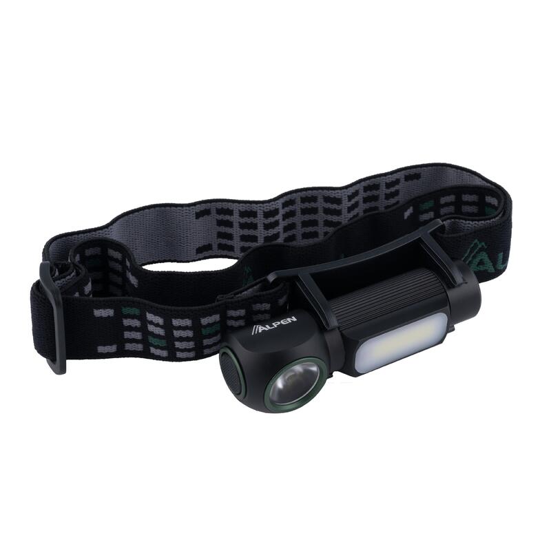 Linterna frontal LED recargable Tek-Light Alpen-LUMENS variables de 30 hasta 500