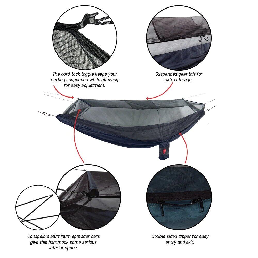 Hamak z moskitierą Grand Trunk Skeeter Beeter XT Hammock navy blue 2/7
