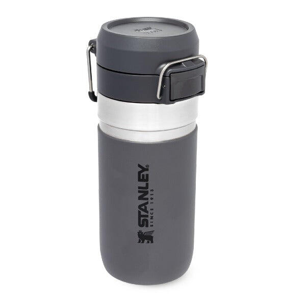 Waterfles Thermosfles 0,47L Wandelen Fitness RVS Drinkfles - Deksel Met Drukknop