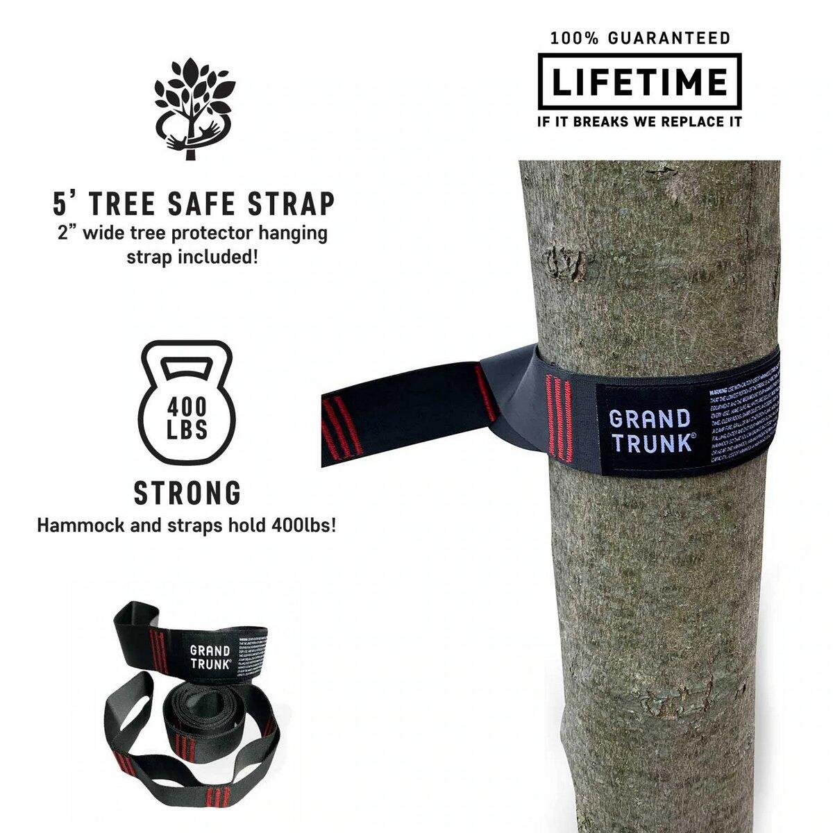 Hamak Grand Trunk Double Delux Parachute Nylon + Straps crimson/charcoal 2/7