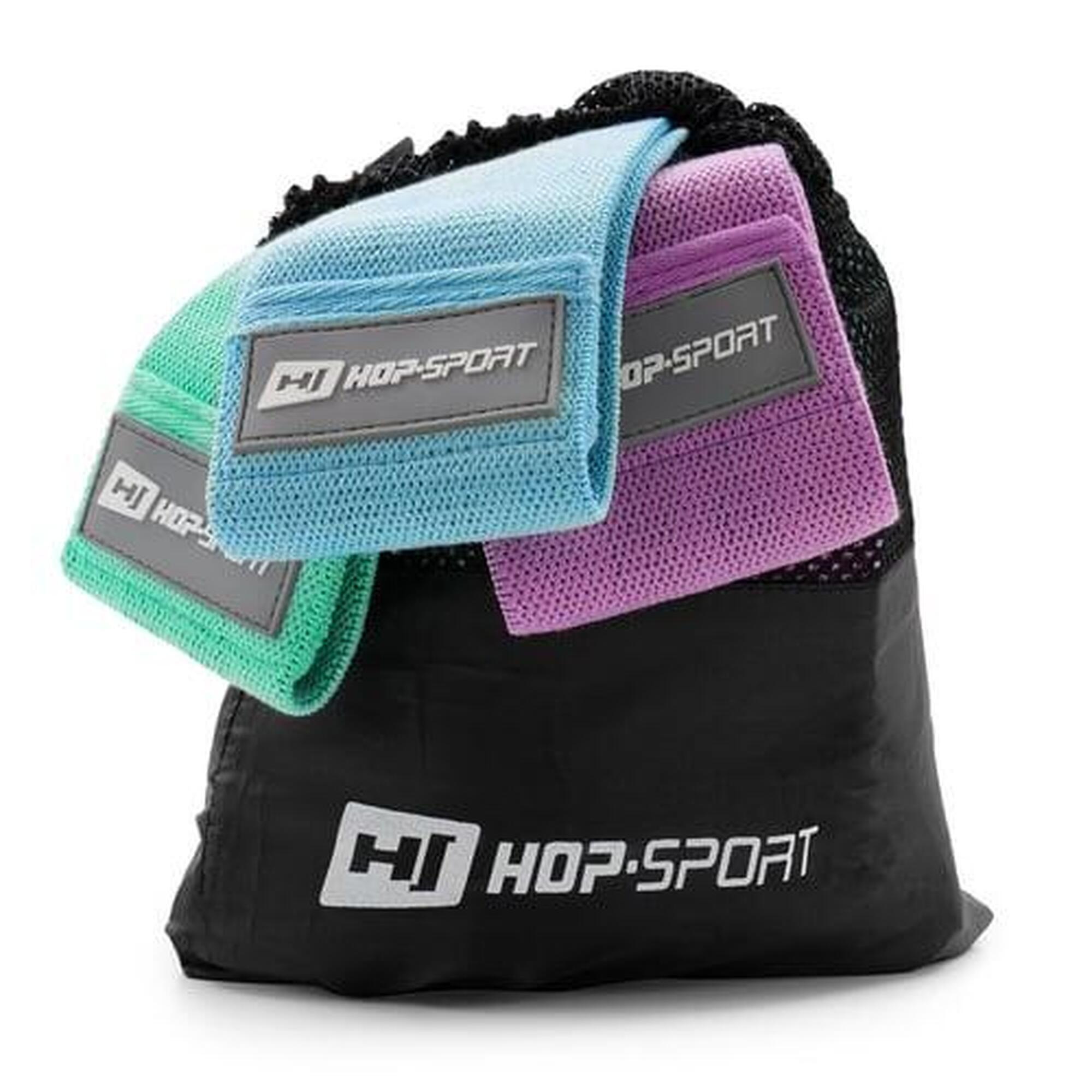 Zestaw 3 taśm oporowych materiałowych Hop-Sport