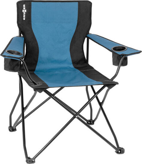 Brunner chaise pliante camping action armchair equiframe bleu noir