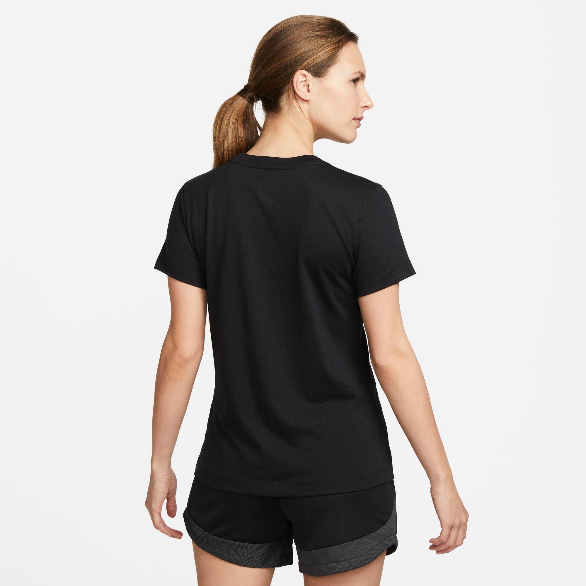 Dames-T-Shirt met Korte Mouwen Nike Zwart 4/4
