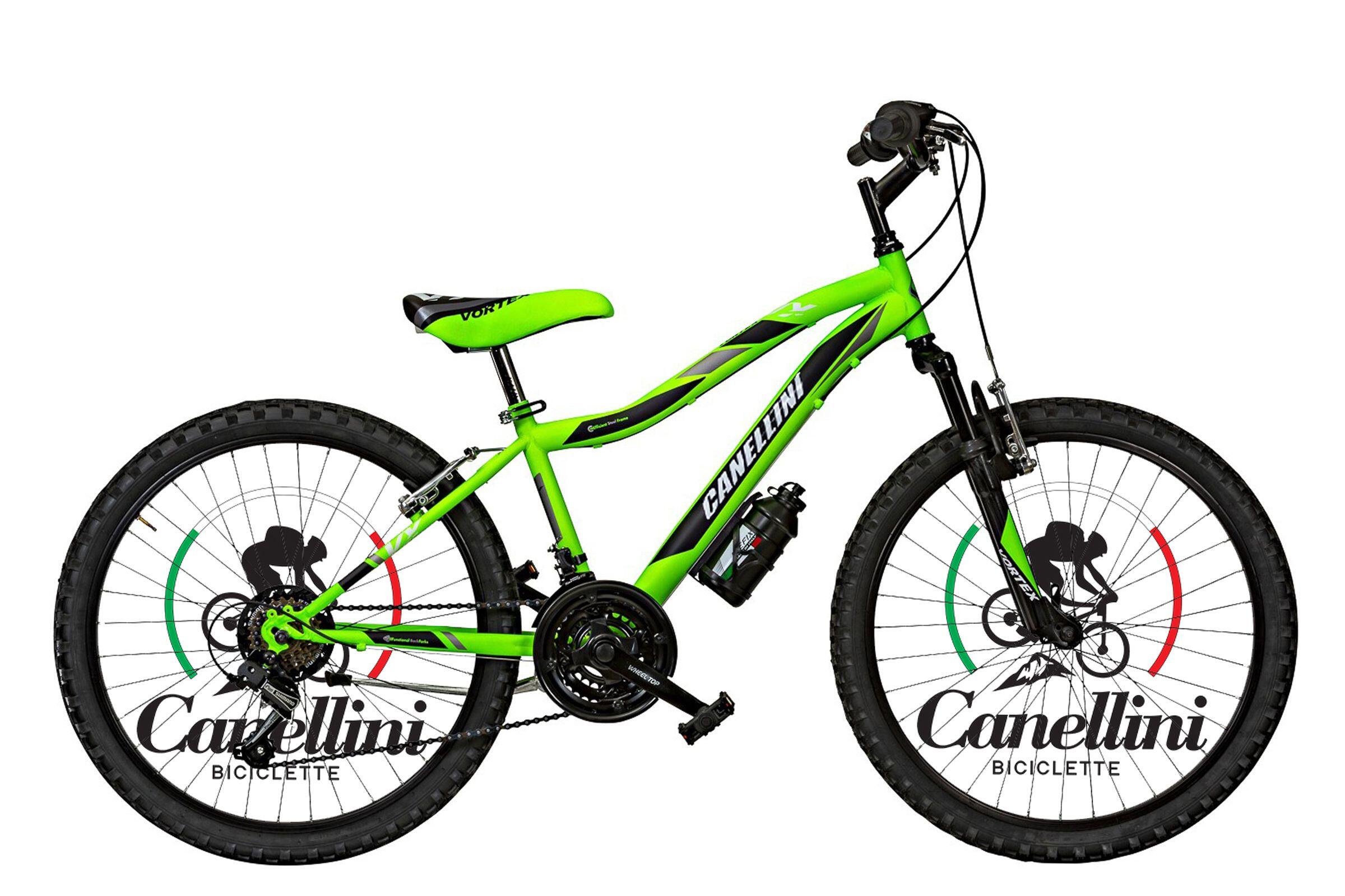 CANELLINI Kinderfiets MTB Canellini VORTEX 24" - Groen/Zwart