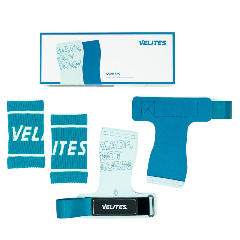 Punhos flexíveis Velites Quad Pro azul claro M