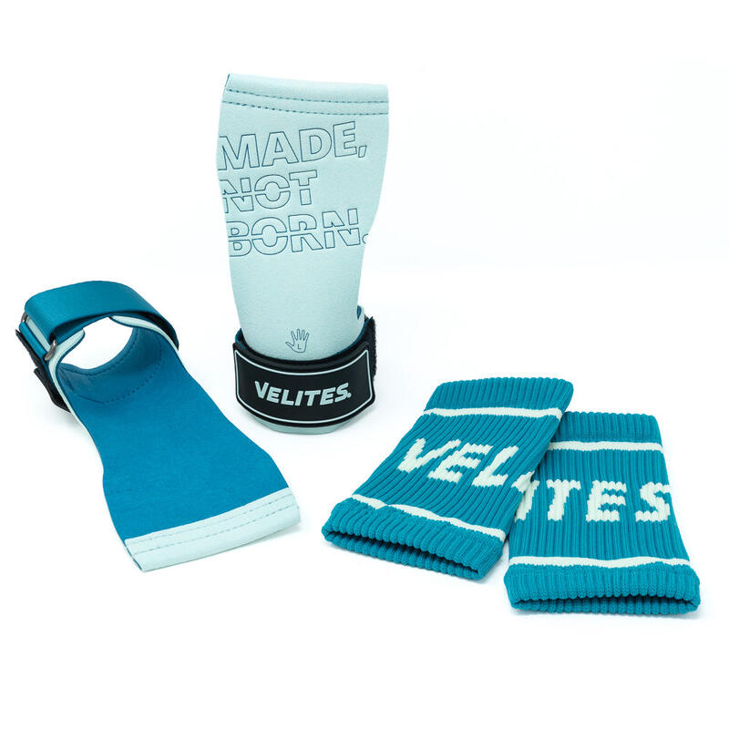 Punhos flexíveis Velites Quad Pro azul claro M