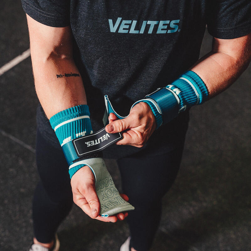 Punhos flexíveis Velites Quad Pro azul claro M