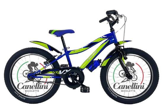 Vélo Enfant VTT Canellini VORTEX 20" 1V - Bleu/Vert/Noir