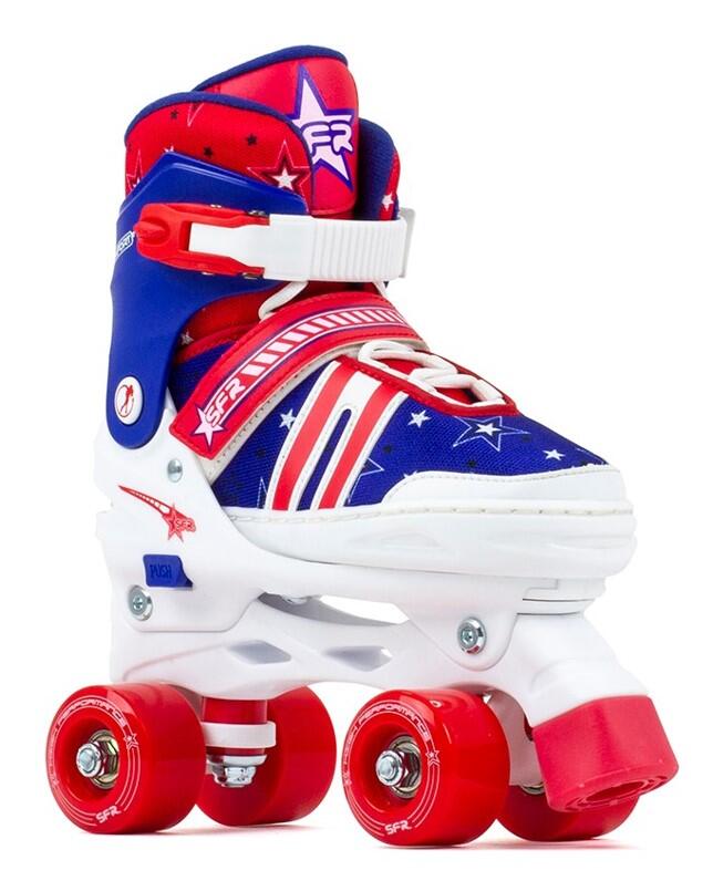Spectra Blue/Red Adjustable Kids Quad Roller Skates 3/3