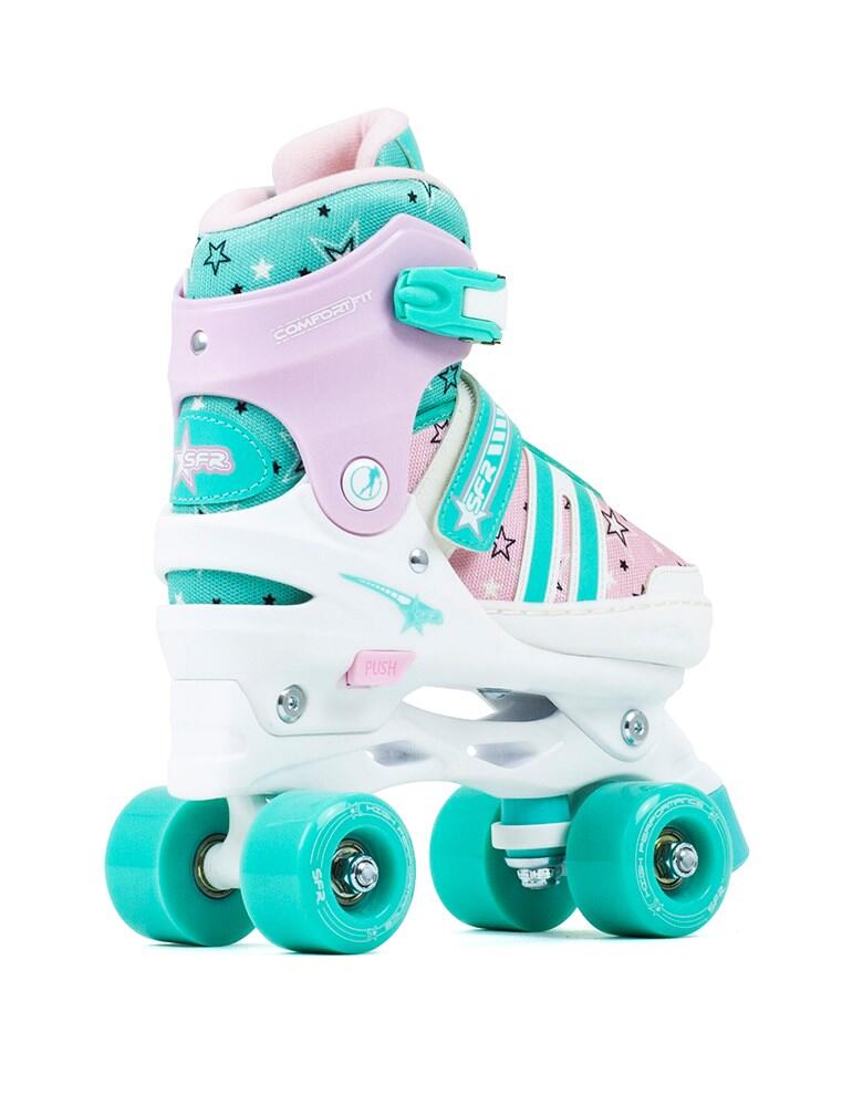 Spectra Teal/Pink Adjustable Kids Quad Roller Skates 3/3