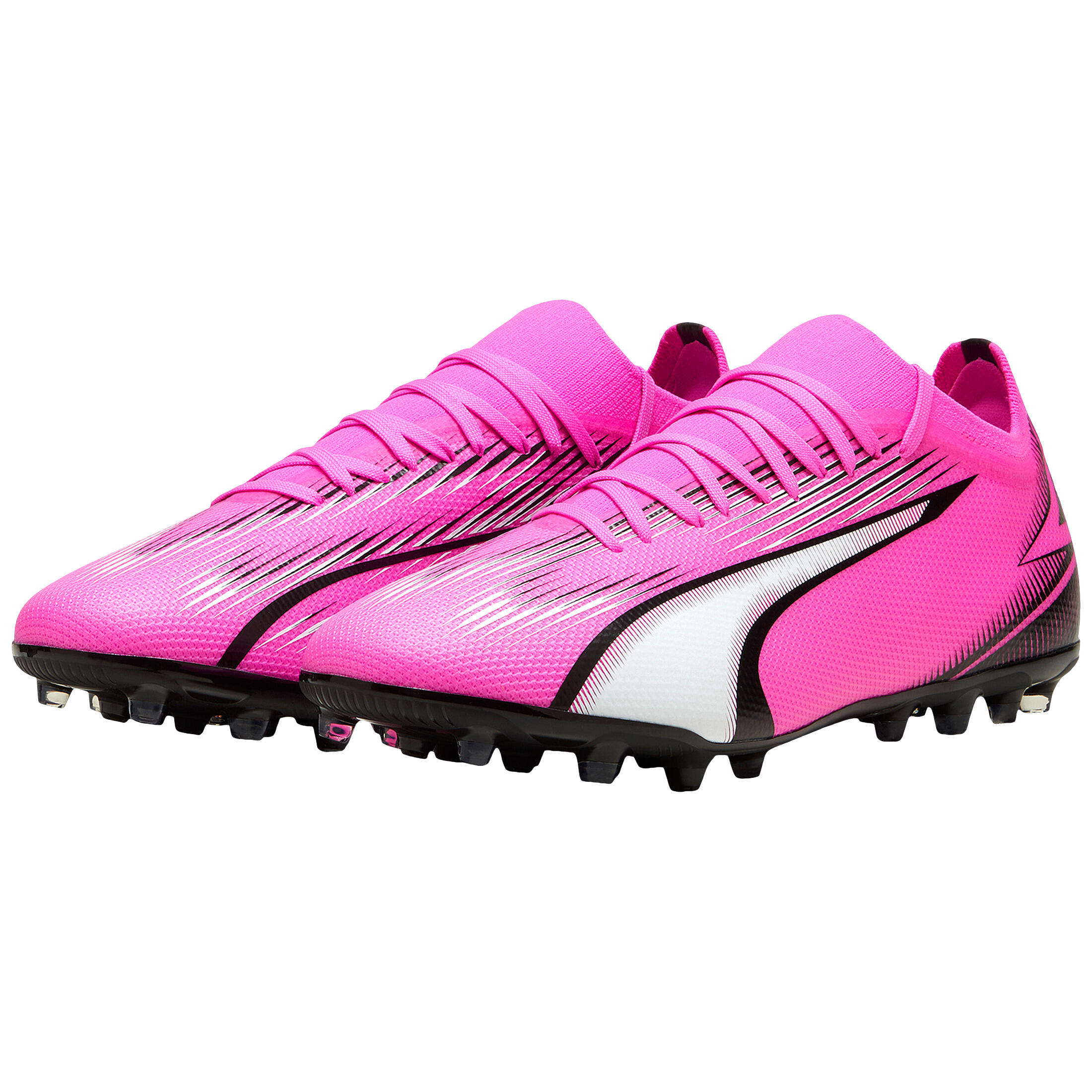 Puma - Fußballschuh Ultra Match Unisex Erwachsene Puma - Chaussures De Football - Blanc|rose - 46 - Decathlon