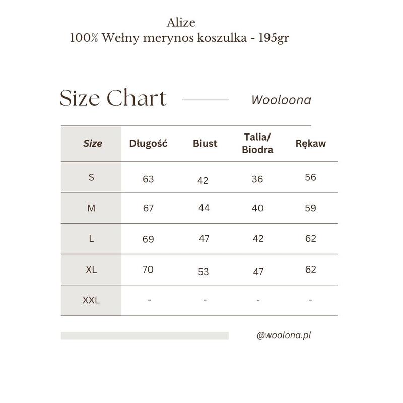 Koszulka termoaktywna damska Woolona Alize 100% Merino