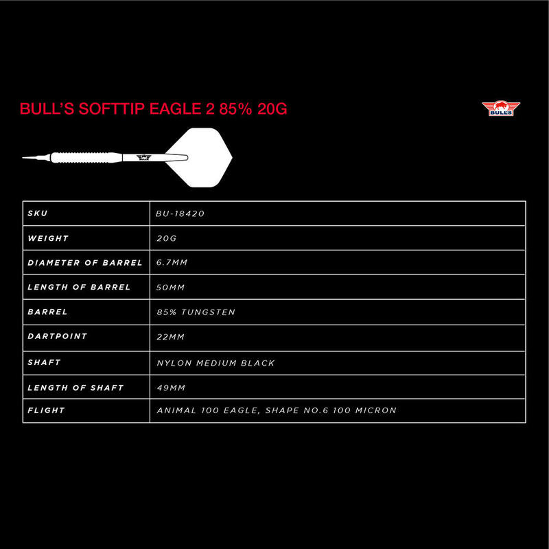 Bull's Softtip Eagle 2 85% 20 gram
